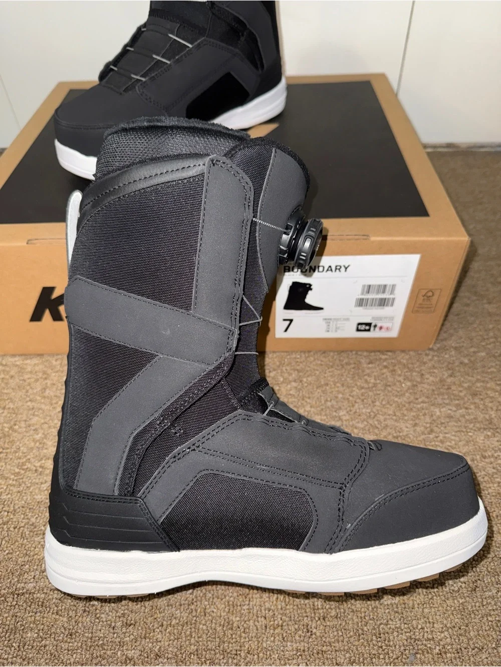 2026 K2 Boundary Men's Snowboard Boots - Size 7 - Black/Noir